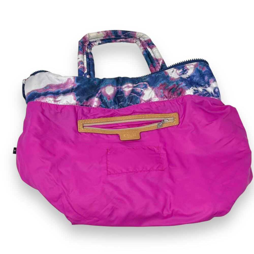 MZ Wallace Medium Metro Quilted Festival Print Blue Purple White Tote Bag - Picture 9 of 14